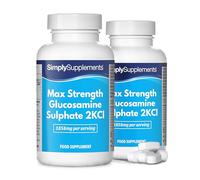 Sulfate de Glucosamine 2KCL - 1858mg Par Portion - 2 Flacons de 60 Comprimés = 120 Comprimés au Total Pour un Approvisionnement de 2 Mois - Fabriqué au Royaume-Uni