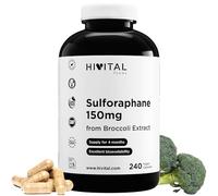 Sulforaphane 150 mg. 240 gélules végétaliennes pour 4 mois de traitement. Extrait Naturel de Brocoli concentré 10:1 avec 10% de Sulforaphane apportant 150 mg de Sulforaphane. Par HIVITAL