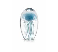 Sulfure Méduse en Verre Soufflé, Bleu, 5 x 8.5 cm, Décoration Objet d'Art Collection Sulfure