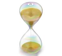 SuLiao Hourglass Sablier doré 10 minutes Grand sablier en verre coloré 10 minutes Verre de sable pour enfants, salle de classe, maison, bureau, décoration de bureau