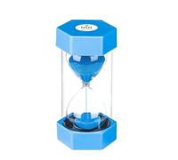 SuLiao Sablier de 2 minutes, horloge de sable en plastique 45 minutes, petite montre de sable bleu de 2 minutes, sablier coloré pour enfants, jeux, salle de classe, cuisine, décoration