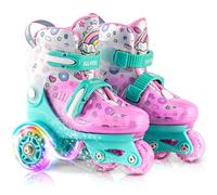 SULIFEEL Patins à roulettes Ajustables pour Filles garçons Enfants,Roues Lumineuses à Flash Amusantes Type d'équilibre à Trois Points Convient pour Les débutants Patinage à roulettes d'intérieur