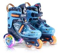 SULIFEEL Patins à roulettes Ajustables pour Filles garçons Enfants,Roues Lumineuses à Flash Amusantes Type d'équilibre à Trois Points Convient pour Les débutants Patinage à roulettes d'intérieur