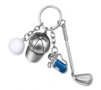 SULIKJHUI Porte-clés de golf, porte-clés créatif en forme de balle de golf | Cadeau de golf pour hommes et femmes, accessoires de golf, porte-clés balle de golf, cadeau pour golfeurs