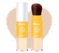 Sulily Poudre minérale pour fixer la protection solaire, huile translucide naturelle mate correctrice brosse poudre, durable, respirante, légère pour le visage et les cheveux, tout Skinp (Medium #2)