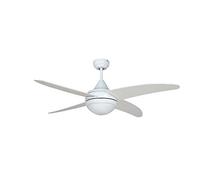 Sulion RM Ventilateur de Plafond, Acier, MDF, Verre, Blanc, 132 cm