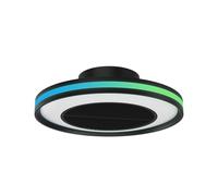 Sulion - Ventilateur de plafond avec lumière LED CRATO - Moteur DC silencieux, lumière 30 W réglable CCT, lumière LED colorée, haut-parleur Bluetooth intégré, 6 vitesses, minuteur, mode été-hiver