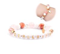 SULIUDAJI 1 Pièce Bracelet Fille,Cadeau de Rentrée des Filles Anges Gardiens Bracelets de sac d'école Remplissage de sac d'école Cadeau de Rentrée des Classes avec Carte de Vœux Boîte Cadeau
