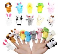 SULIUDAJI 10 Pièces Marionnette À Doigt Animaux Marionnettes À Doigts Set Mignon Peluche Poupée Doigt Animal Bébé Doigt Poupée Jouets De Marionnette À Main En Velours Bambins Éducatif Fête Fournitures