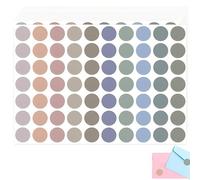 SULIUDAJI 1050 Pièces 19Mm Gommettes Rondes Gommettes Autocollantes Gommette Couleur Codage Étiquettes Pastille Couleur Autocollante Pour Fournitures De Bureau Famille École Calendriers, 10 Couleurs
