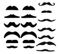 SULIUDAJI 19 Pièces Moustache Deguisement Fausse Barbe Homme Autocollante Costume Mexicain Deco Halloween Accessoires Set Noël Adulte Habillez D'Halloween Déguisement Fausses Moustaches