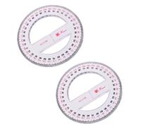 SULIUDAJI 2 Pièces Rapporteur Rapporteur circulaire,Rapporteur cercle entier Transparent