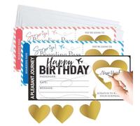 SULIUDAJI 3 Pièces Carte à Gratter Voyage Surprise,Carte Embarquement Personnalisable à offrir,Billet Avion Annonce, idée Cadeau personnalisée pour Anniversaire EVJF fête