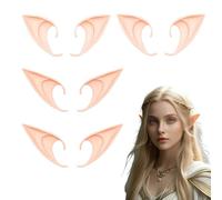 SULIUDAJI 4 Paires Oreille Elfe Femme, Elf Ears, Latex Fée Oreilles En Latex Pour Cosplay Oreilles D'Elfe Halloween Noël Toute Soirée À Thème