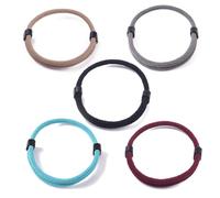 SULIUDAJI 5 Pièces Paracord Armband aus Segeltau für Männer & Frauen | Verstellbares Surfer Segler Nylon Band | Einfaches dezentes Armband für den Alltag, Outdoor und Freizeit | Viele Farben
