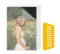 SULIUDAJI 50 Pièces Films de Plastification Autocollants 10.4×15.4cm Films Plastifiés Imperméables Autocollants Transparent Mat pour Cartes de Visite Autocollants Photo Peintures