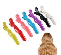SULIUDAJI 7 Pièces Pince Crocodile Cheveux, Pinces Crocodiles Durables Avec Poignée Antidérapante Et Grandes Dents Pour Un Coiffage Facile Épaisse Fine, Pinces À Cheveux Antidérapantes Pour Salon