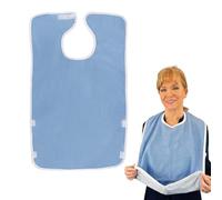 SULIUDAJI Bavoirs en tissu éponge pour adultes pour manger femmes/hommes/personnes âgées, lavables, protecteurs de vêtements et bavoirs pour adultes avec piège à débris