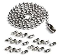 SULIUDAJI Chaîne Plaqué Nickel en Acier de 4 5 mm de Diamètre 9 8 Pieds avec 20 Connecteurs Correspondants No.6