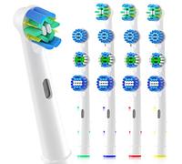 Sulkiwe Brossette de Rechange Compatible avec Oral-b Brosse à Dents Electriques, Tete Brossettes Convient pour Oral B Vitality Pro 3 Smart Advance Power, 16pcs Blanc