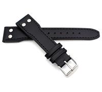 Sulla Pilot IW Bracelet de montre en cuir pour homme Style aviateur 18 mm, 20 mm, 22 mm, 24 mm, 20mm, Cuir, Pas de gemme