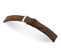 Sulla RIOS1931 Franklin Bracelet de montre de rechange vintage en daim fait main en Allemagne classique doux pour la peau Moka 18 mm, 18mm, Cuir, Pas de gemme