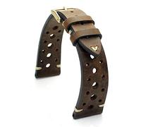 Sulla Sagittarius Rallye Bracelet de montre en cuir Chêne marin Argenté 20 mm