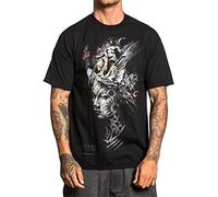 Sullen Art Collective Tony Mancia Legion Men's Tee Black Tattoo Shirt Black Manches Courtes(Large)