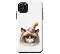 Sullen Cat Party Chapeau Confettis Félin Coque pour iPhone 11 Pro Max