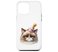 Sullen Cat Party Chapeau Confettis Félin Coque pour iPhone 12 Pro Max
