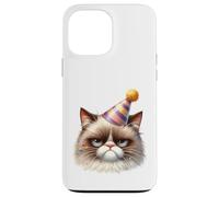 Sullen Cat Party Chapeau Confettis Félin Coque pour iPhone 13 Pro Max