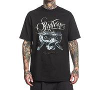 Sullen Clothing Poch Badge Skull Pen Paint Brush T-Shirt S New T-Shirts à Manches Courtes(3X-Large)