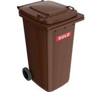 SULO Bac à ordures 240 l HDPE marron mobile, selon EN 840