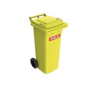 SULO Bac à ordures 80 l HDPE jaune mobile, selon EN 840