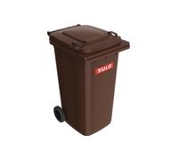 SULO Bac ordures 240 l HDPE marron mobile, selon EN 840
