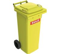 SULO Grand conteneur à déchets 80l HDPE jaune mobile, selon EN 840 - 1088390