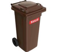 Sulo Müllgroßbehälter Roulant 120lt Braun Poubelle Caoutchouc Plein Léger Nd-P