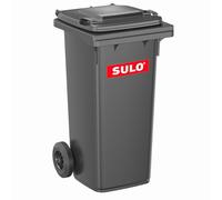 Sulo Poubelle de 120 l - Anthracite - Pour toutes les vannes de peigne DIN - Fabriquée en Allemagne - Plastique extra résistant - Roues pleines en caoutchouc - Facile à nettoyer - Résistant aux UV