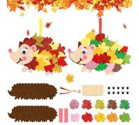 SULOLI 10pcs Kits Bricolage Hérissons Halloween Feutre Enfants Loisirs Créatifs pour Halloween Décorations Suspendues