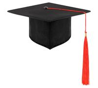 SULOLI Chapeau Diplome Toque de Docteur Chapeau d'Etudiant Bachelor avec Pendentif (Rouge)