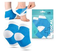 SULPO 1 paire de chaussettes de talon avec insert en silicone - Protection du talon en silicone pour soin des callosités, chaussettes respirantes pour peaux sèches et rugueuses, protège-talon