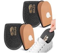 SULPO 2 paires de semelles chauffantes pour hommes et femmes - Semelles de soulèvement et d’élévation du talon pour femmes, noires, hauteur 20 mm, taille 36-40