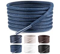 SULPO 2 paires Lacets chaussures - Lacets ronds cirés - Lacets pour chaussures business, habillées et de trekking - Lacets Oxfrod imperméables - Lacets indéchirables - 75-160 cm - Ø 3,5 mm