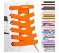 SULPO 2 Paires Lacets élastique plats - attache rapide - Lacets colorés à fermeture rapide - Lacets élastiques pour chaussures - Caoutchouc - Lacets - Lacets enfants & adultes pour baskets