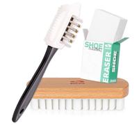 SULPO Brosse de Soin pour Daim - Brosse à Chaussures avec Poils en Laiton pour Nubuck, Velours et Cuir de Daim