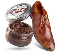 SULPO Cirage marron - Shoe Cream - Cirage pour chaussures - Crème pour cuir - nettoyant chaussure - Basé sur l'eau - renovateur - Entretien du cuir - Cuir véritable et synthétique - 50ml