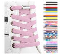 SULPO Lacets chaussures avec fermeture rapide en métal - Lacet elastique adulte et enfant - Lacets elastique plats sans noeuds pour les baskets, converse, sneakers - No Tie Lacets silicone