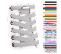 SULPO Lacets chaussures avec fermeture rapide en métal - Lacet elastique adulte et enfant - Lacets elastique plats sans noeuds pour les baskets, converse, sneakers - No Tie Lacets silicone