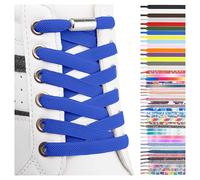 SULPO Lacets chaussures avec fermeture rapide en métal - Lacet elastique adulte et enfant - Lacets elastique plats sans noeuds pour les baskets, converse, sneakers - No Tie Lacets silicone