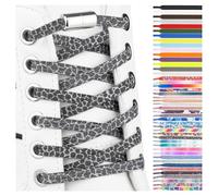 SULPO Lacets chaussures avec fermeture rapide en métal - Lacet elastique adulte et enfant - Lacets elastique plats sans noeuds pour les baskets, converse, sneakers - No Tie Lacets silicone